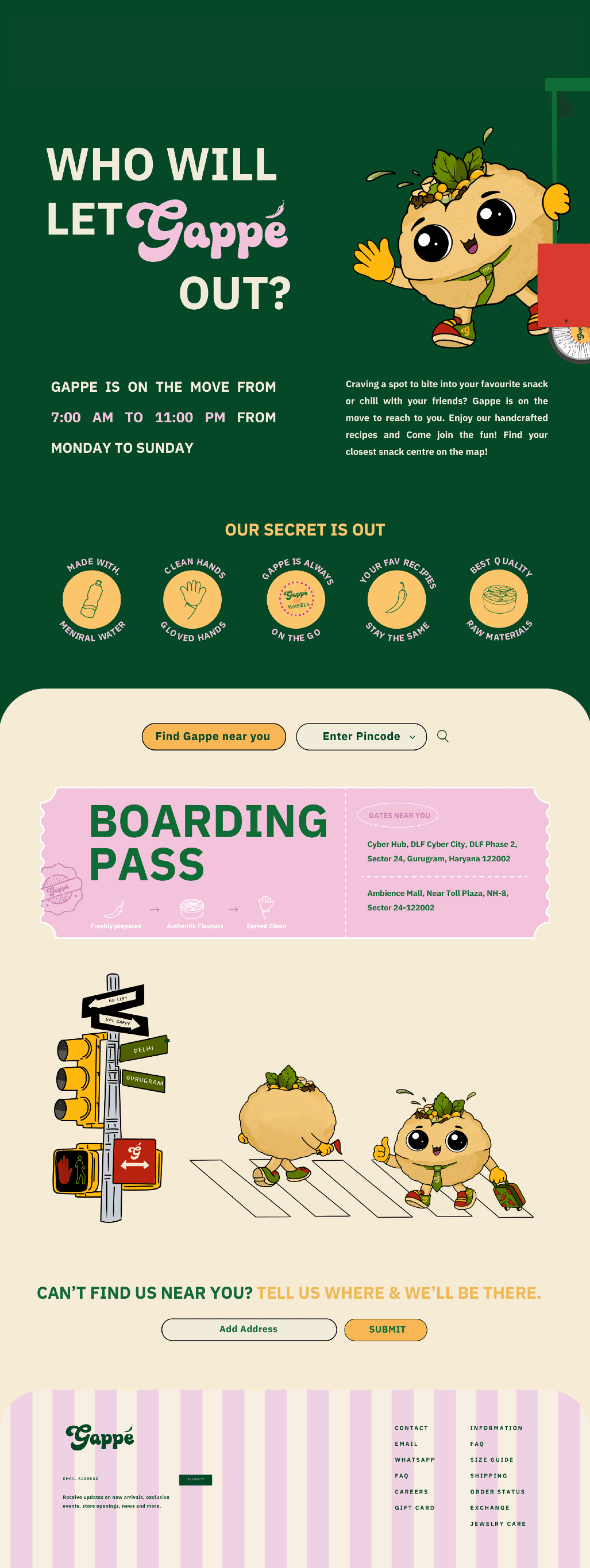 Locations page